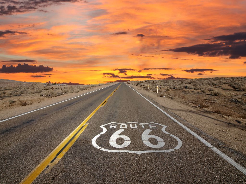 Die  berühmte Route 66 in den USA New Mexico