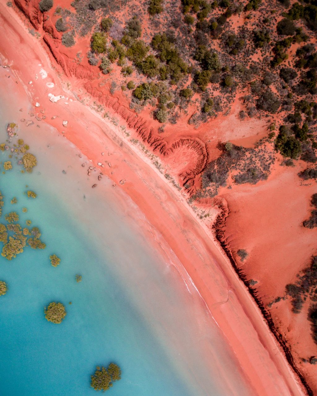 Westaustralien toter Fels am Strand Drohnenaufnahme