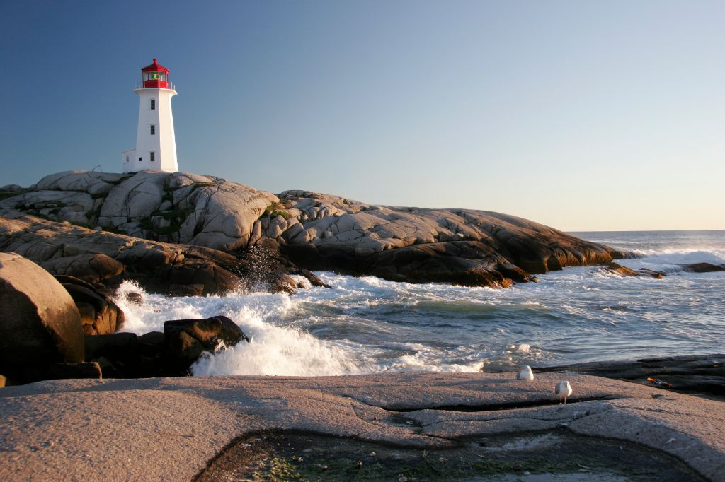 Peggys Cove Leuchtturm & Wellen