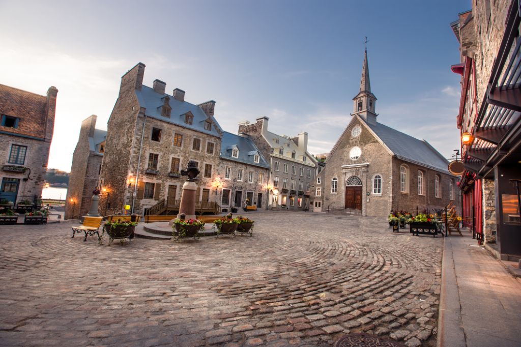 Das Viertel Petit Champlain in der Altstadt von Quebec City