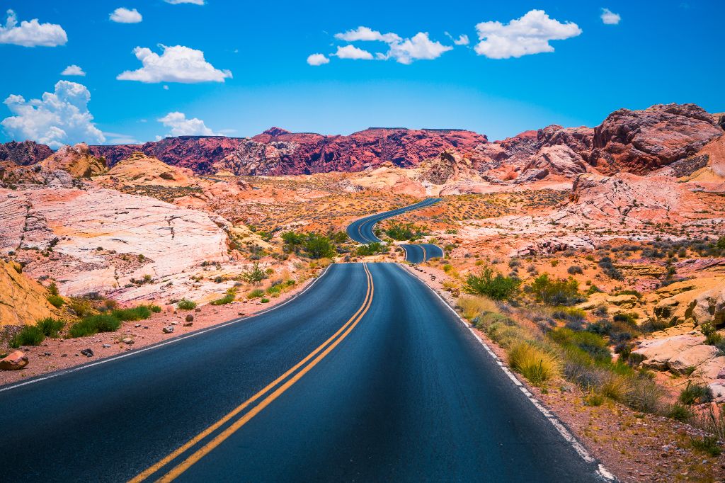 Panoramastraße im Tal des Feuers - Nevada USA