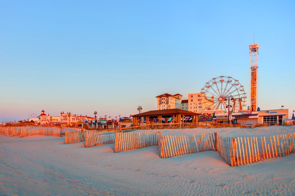 Ocean City liegt an der Küste von New Jersey, der Jersey Shore. 